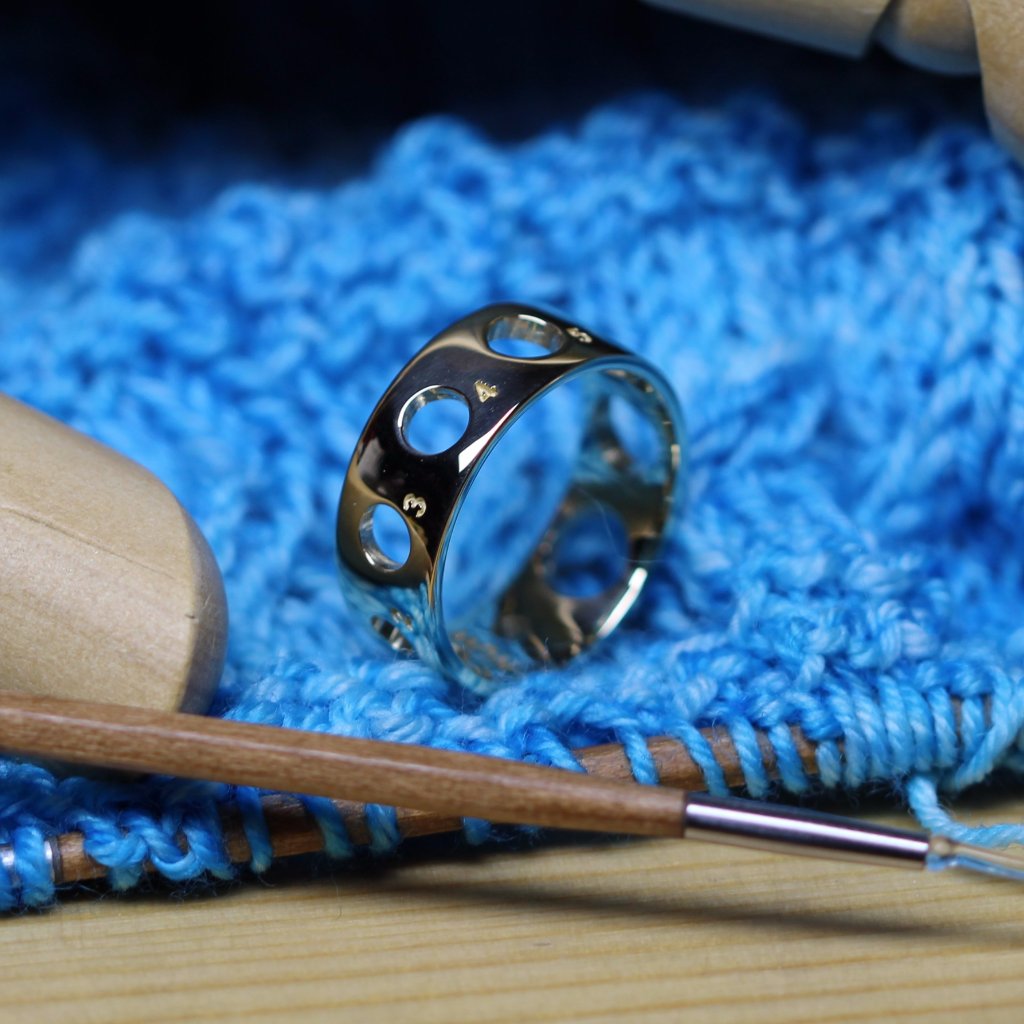 Knitting Needle Gauge Ring-14K Gold