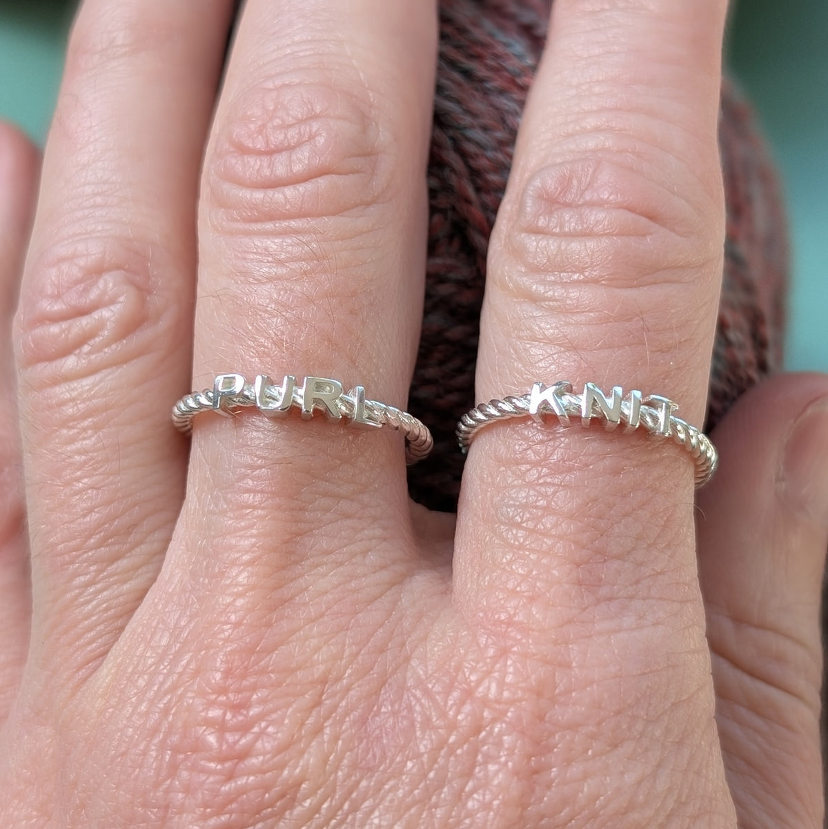 Yarn Rings KNIT and PURL