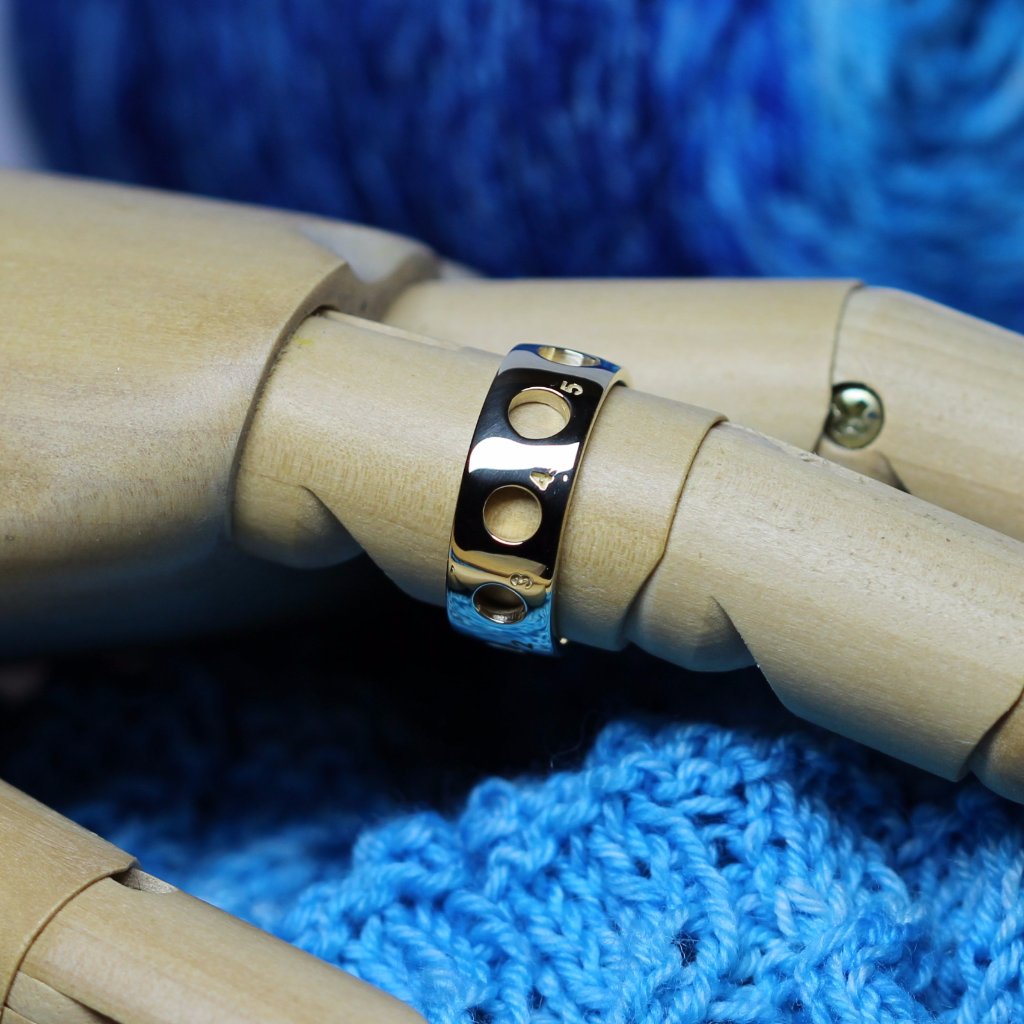 Knitting Needle Gauge Ring-14K Gold